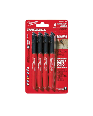 MARQUEUR NOIR POINTE FINE 4 PKG          - 48-22-3104