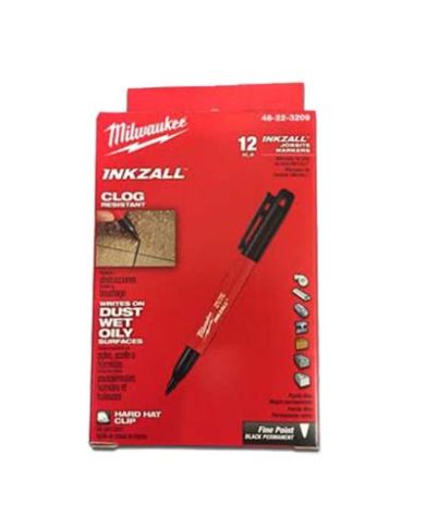 MARQUEUR NOIR POINTE FINE, PQT:12        - 48-22-3209