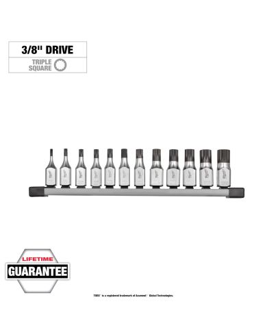 ENS EMBOUTS TRIPLE CARRÉ 3/8" 13 MCX     - 48-22-9536