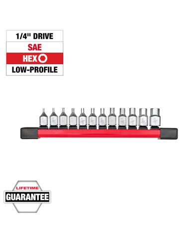 ENS EMBOUTS HEX SAE PRISE 1/4" 12 MCX    - 48-22-9544