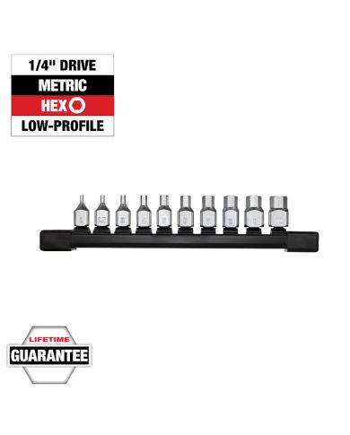 ENS EMBOUTS HEX MÉTRIQUE  1/4" 10 MCX    - 48-22-9545