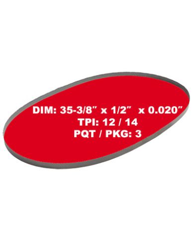 LAME DE SCIE RUBAN 35-3/8" 12/14TPI PQT3 - 48-39-0619