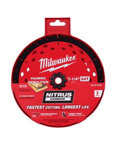 LAME DE SCIE 7-1/4" X 24D NITRUS 3MCX    - 48-40-0753
