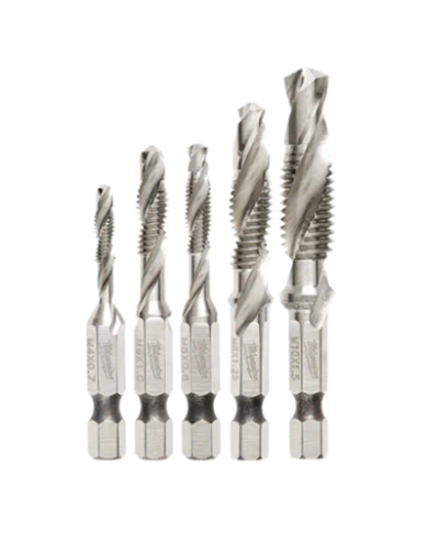 ENS. TARAUD/MÊCHE MÉTRIQUE 1/4" HEX 5 PC - 48-89-4875