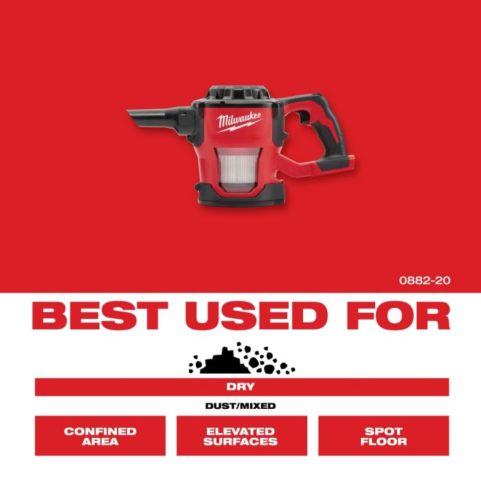 Aspirateur eau et poussière M18 VC2-0 Milwaukee