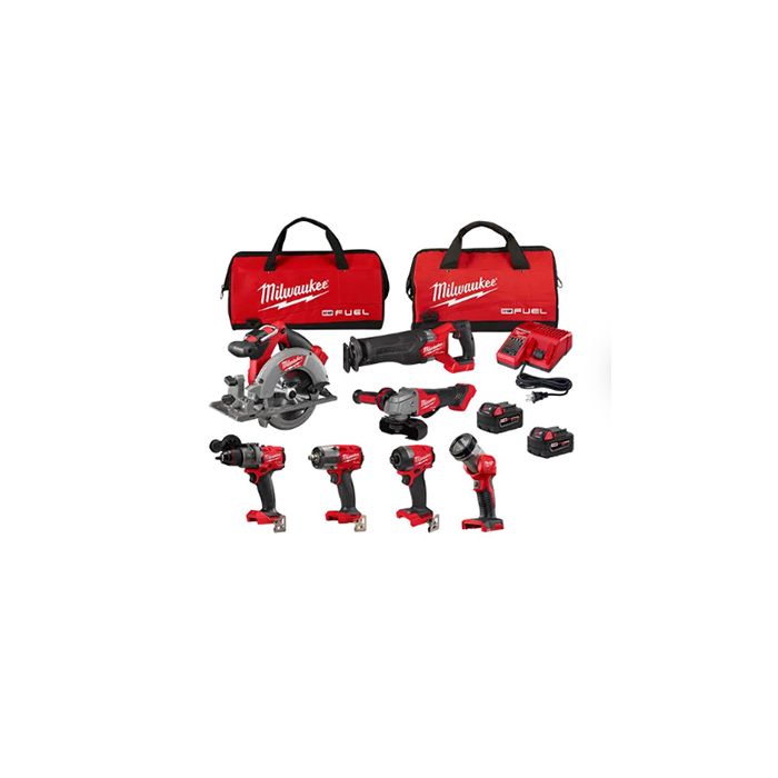 thumbnail image 2 of Milwaukee M18 7-Tool Combo Kit 2695-27SH – 18V Lithium-Ion Cordless Set 2 of 6
