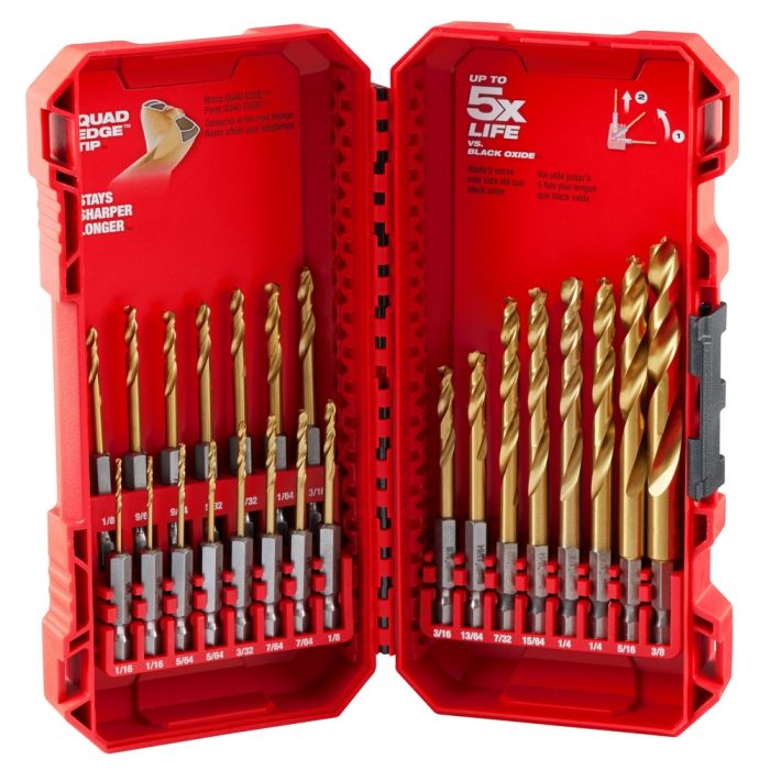 23PC SHOCKWAVE TITANIUM DRILL BIT SET - 48-89-4631