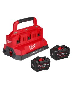 ENS M18 PILES FORGE 12AH (2) + CHARGEUR 6 PORTS PACKOUT