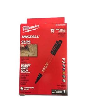 MARQUEUR NOIR POINTE FINE, PQT:12 - 48-22-3209