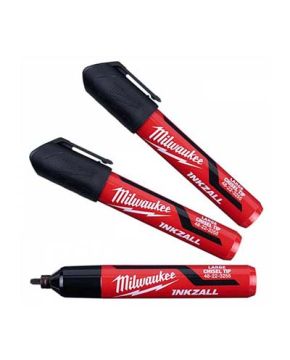 MARQUEUR NOIR LARGE POINTE BISEAU PQT:3  - 48-22-3250